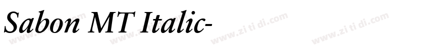 Sabon MT Italic字体转换